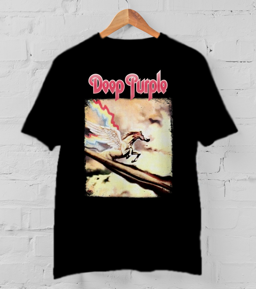 Deep Purple Flying Pegasus Art T-Shirt