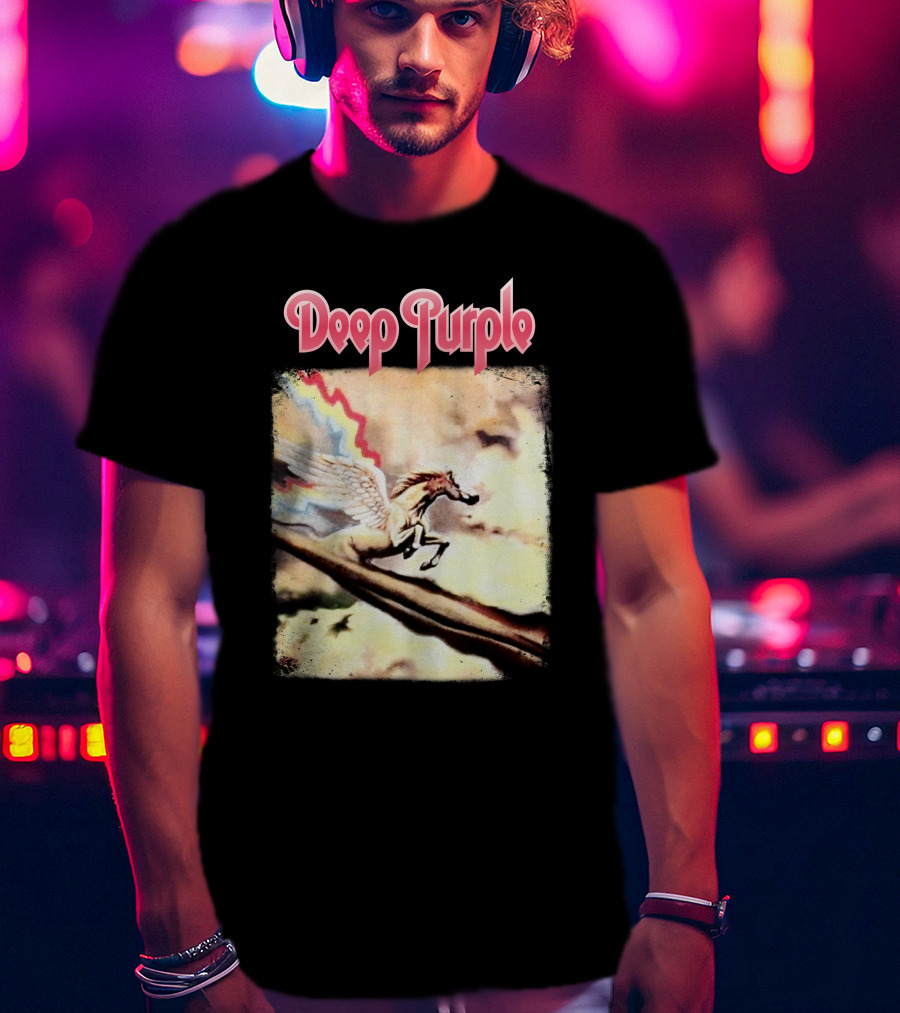 Deep Purple Flying Pegasus Art T-Shirt