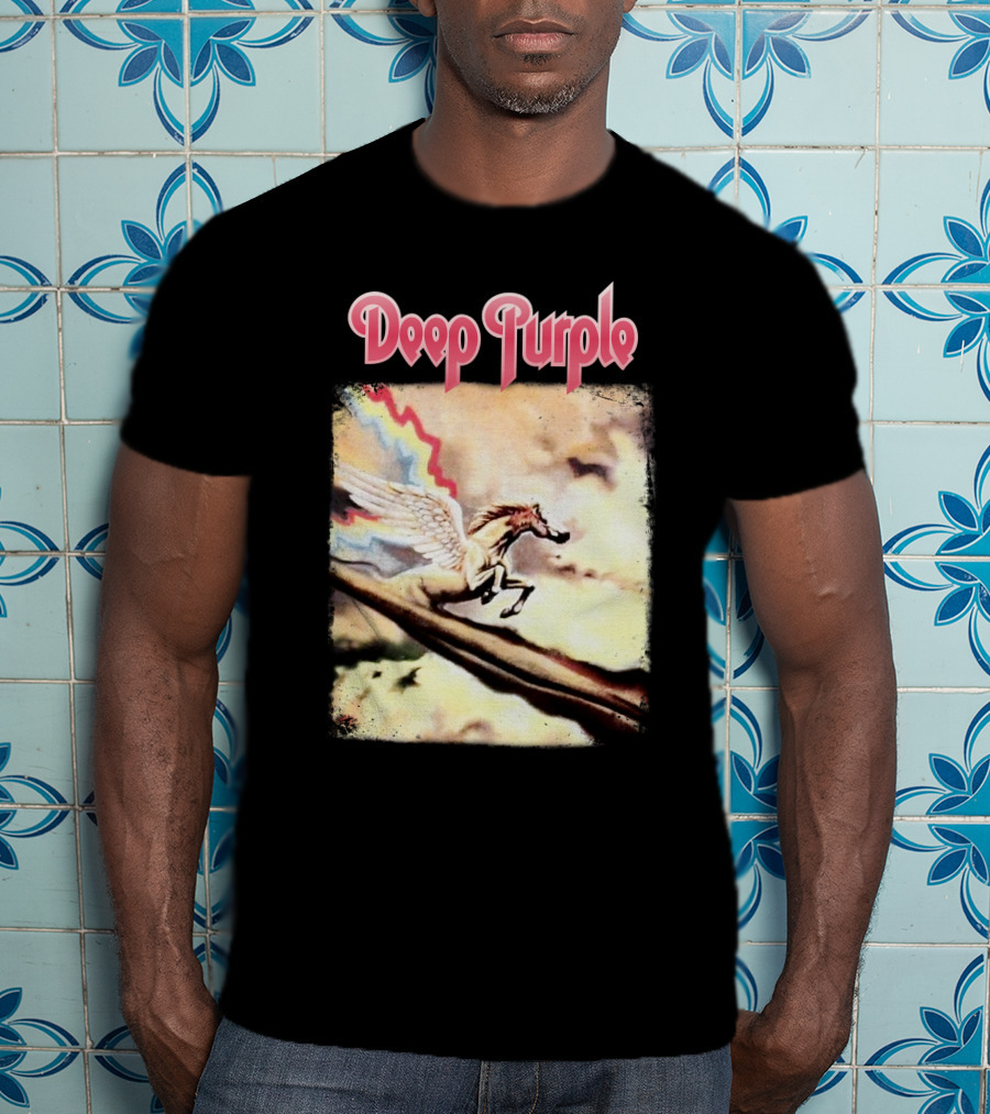 Deep Purple Flying Pegasus Art T-Shirt
