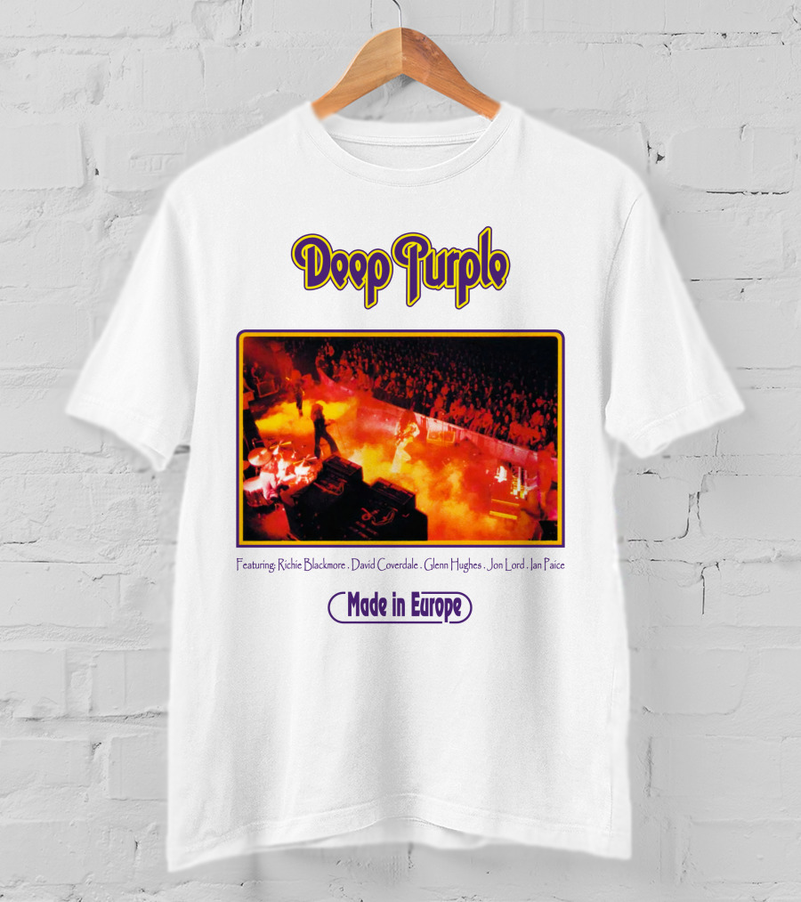 Deep Purple Made In Europe Featuring Richie Blackmore David Coverdale Glenn Hughes Jon Lord Ian Paice T-Shirt