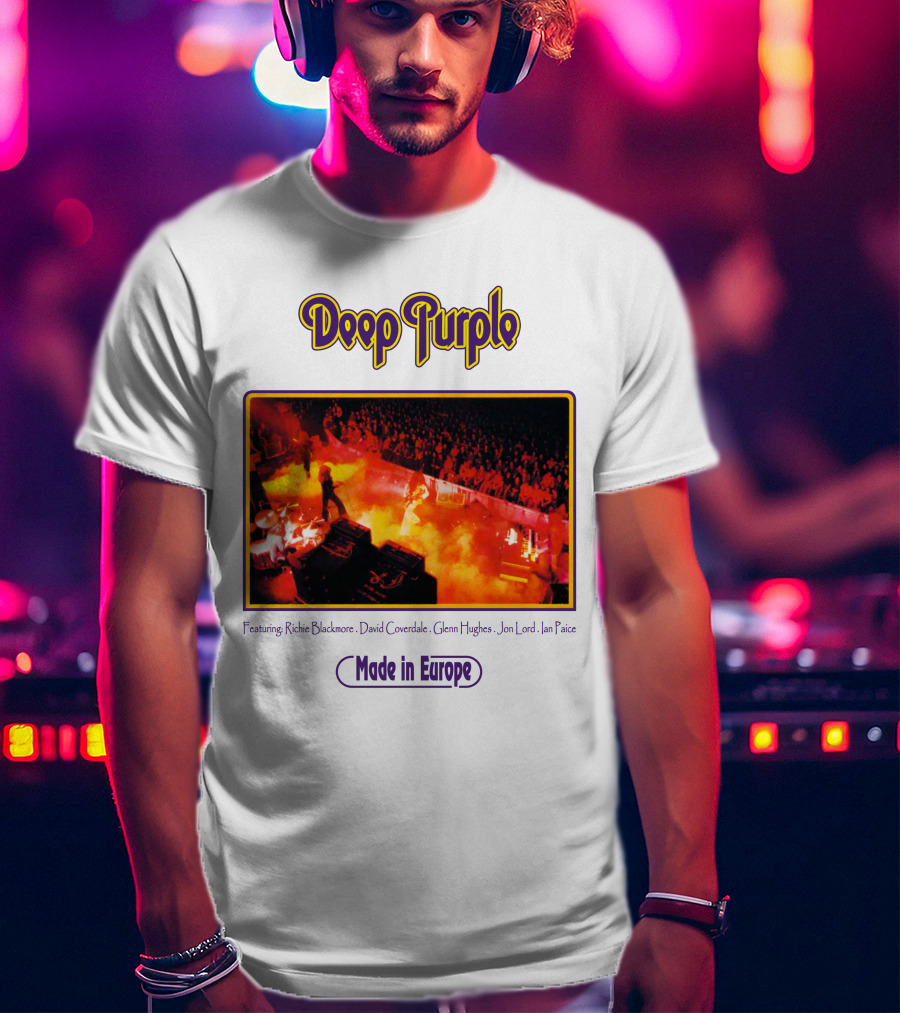 Deep Purple Made In Europe Featuring Richie Blackmore David Coverdale Glenn Hughes Jon Lord Ian Paice T-Shirt