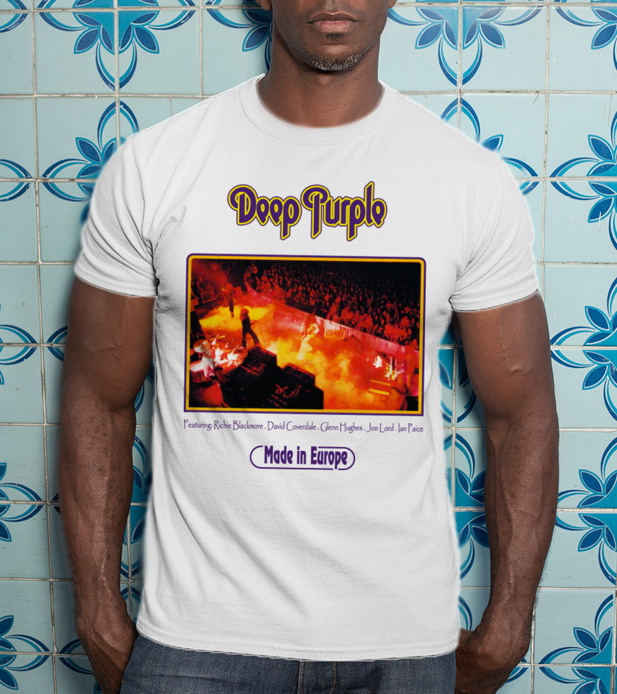 Deep Purple Made In Europe Featuring Richie Blackmore David Coverdale Glenn Hughes Jon Lord Ian Paice T-Shirt