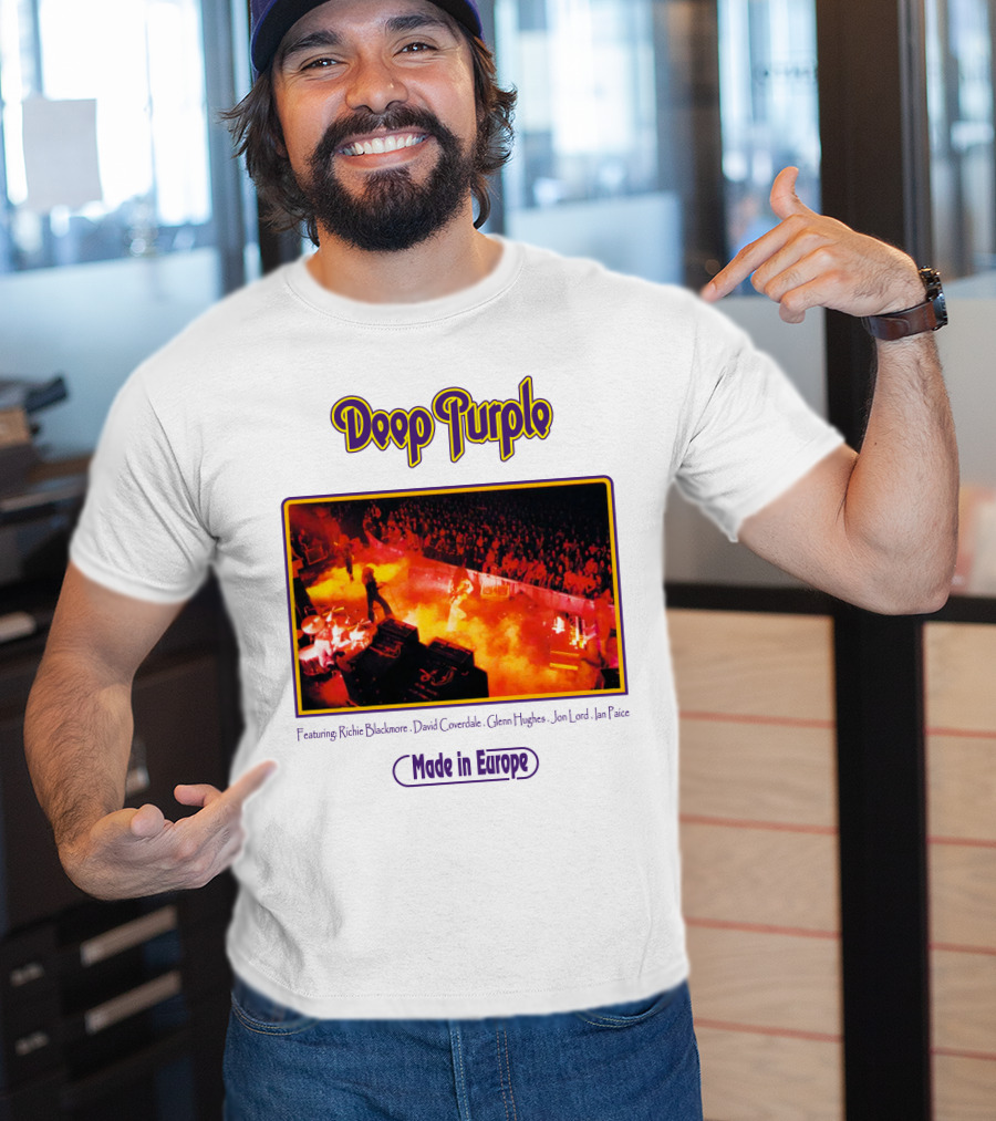 Deep Purple Made In Europe Featuring Richie Blackmore David Coverdale Glenn Hughes Jon Lord Ian Paice T-Shirt