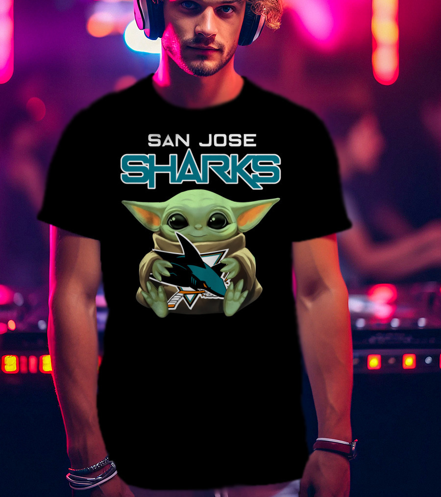 San Jose Sharks Baby Yoda T-Shirt