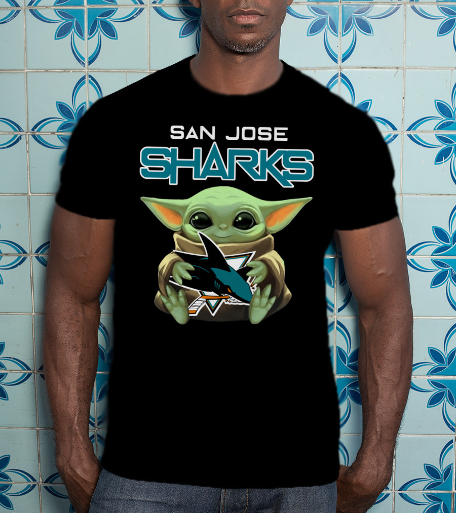 San Jose Sharks Baby Yoda T-Shirt