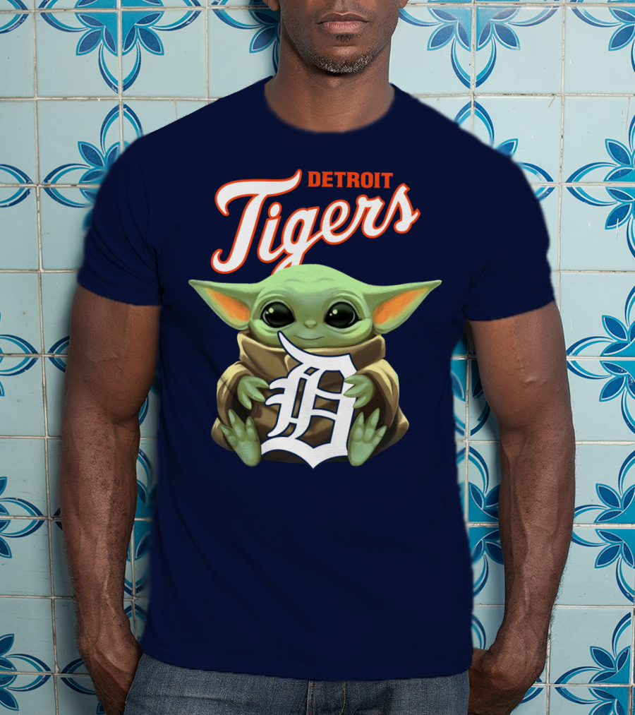 Detroit Tigers Baby Yoda T-Shirt