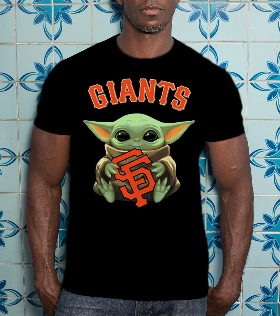 Giants San Francisco Baby Yoda Grogu MLB Crossover T-Shirt