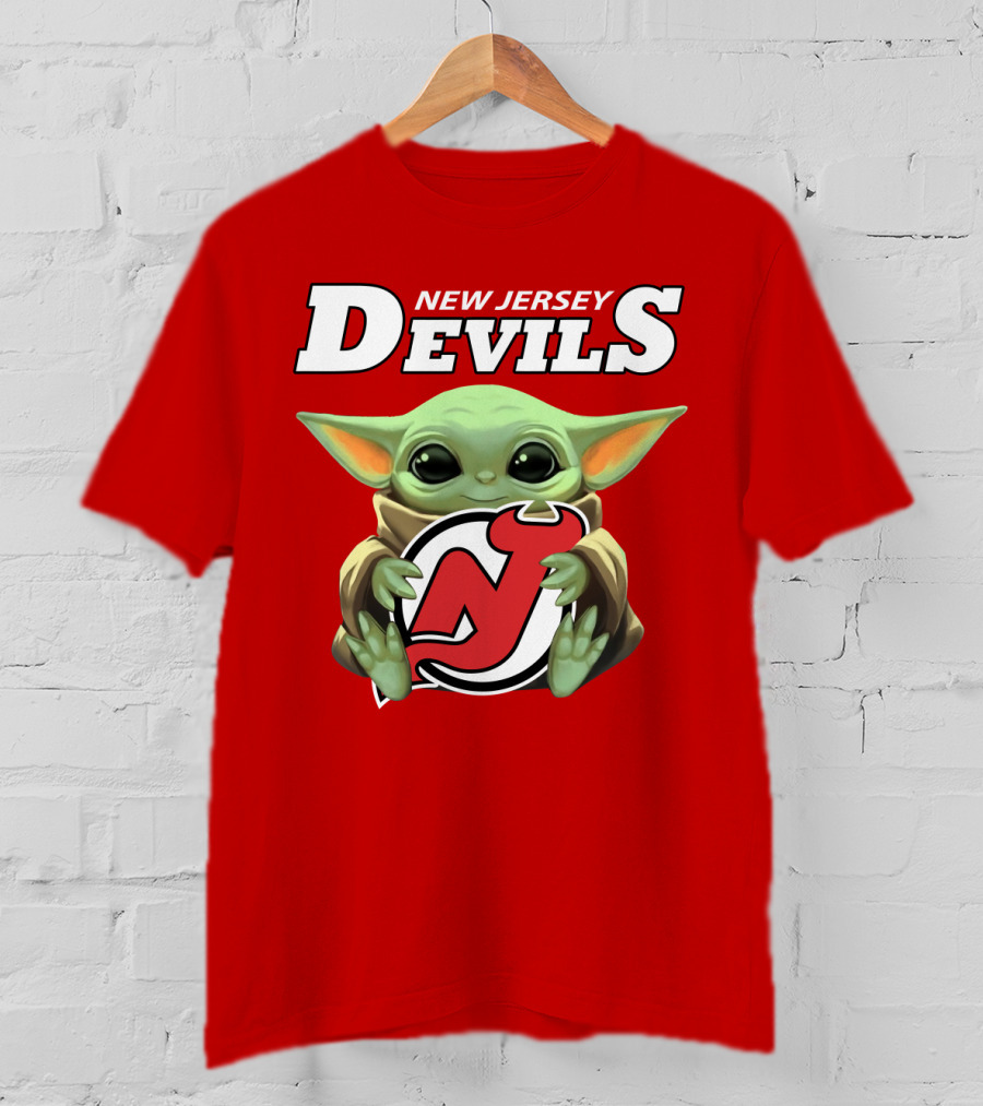 New Jersey Devils Baby Yoda Hockey Fan T-Shirt