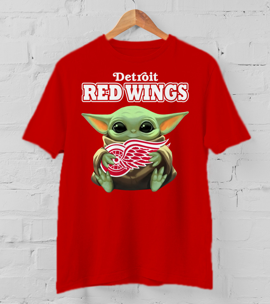 Detroit Red Wings Baby Yoda T-Shirt