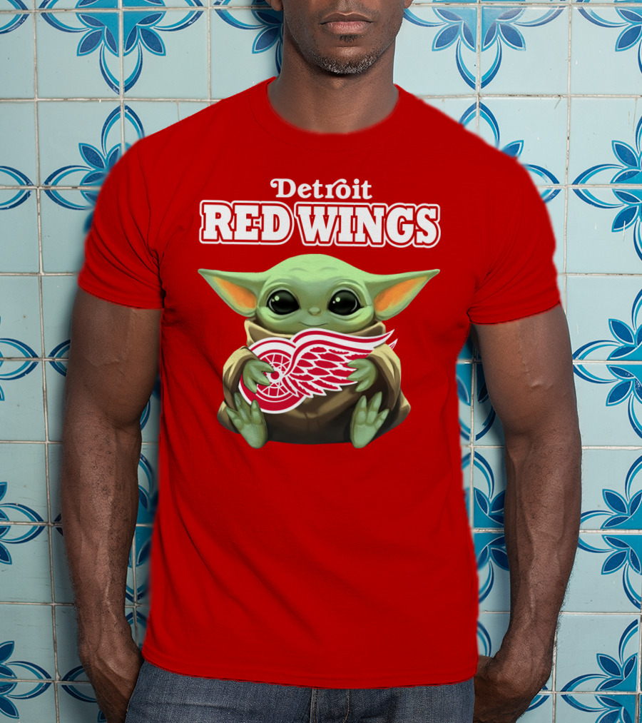 Detroit Red Wings Baby Yoda T-Shirt