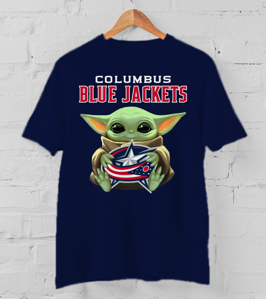Columbus Blue Jackets Baby Yoda T-Shirt