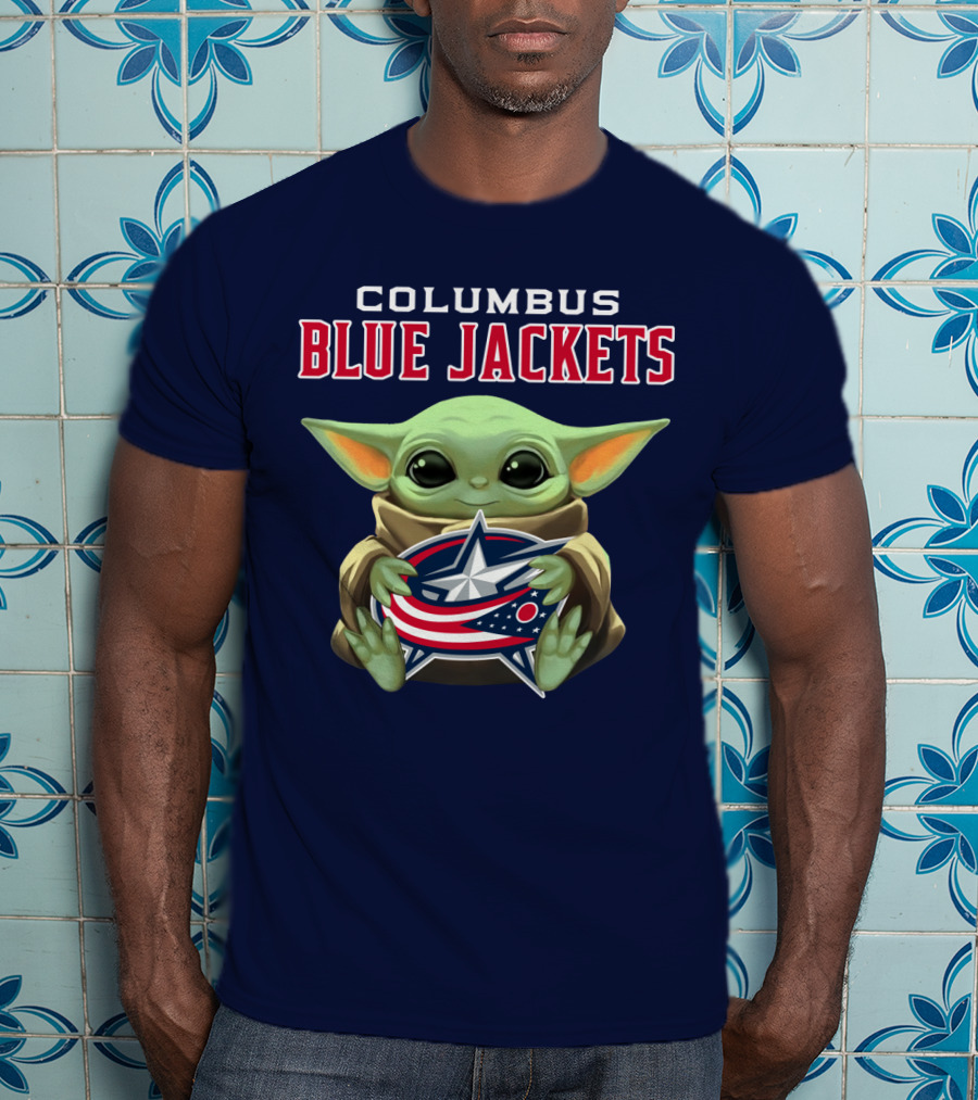 Columbus Blue Jackets Baby Yoda T-Shirt