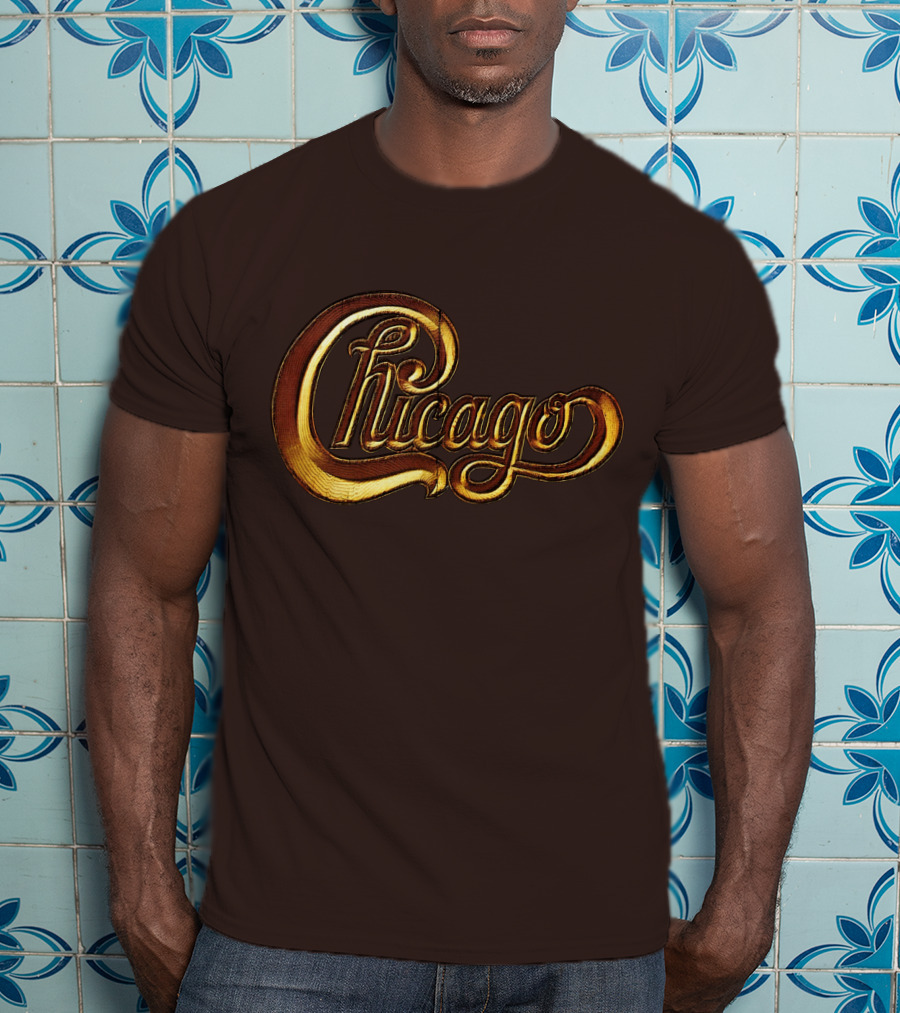 Chicago Band Script Gold T-Shirt