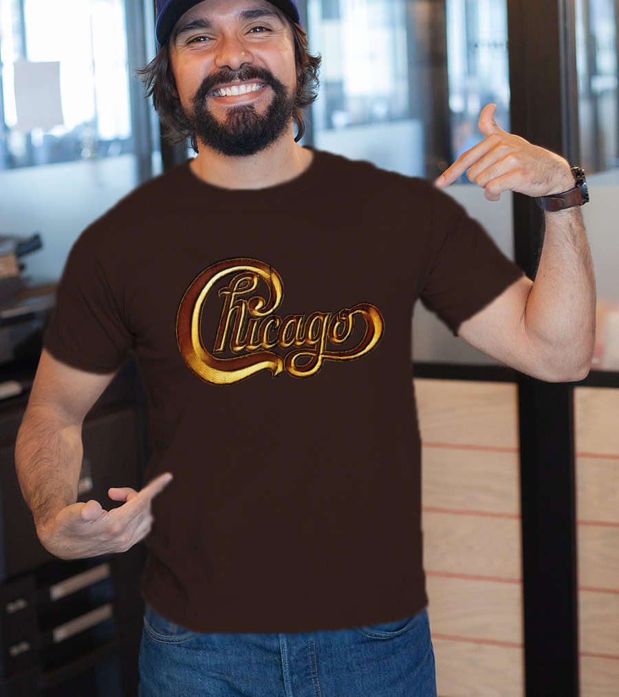 Chicago Band Script Gold T-Shirt