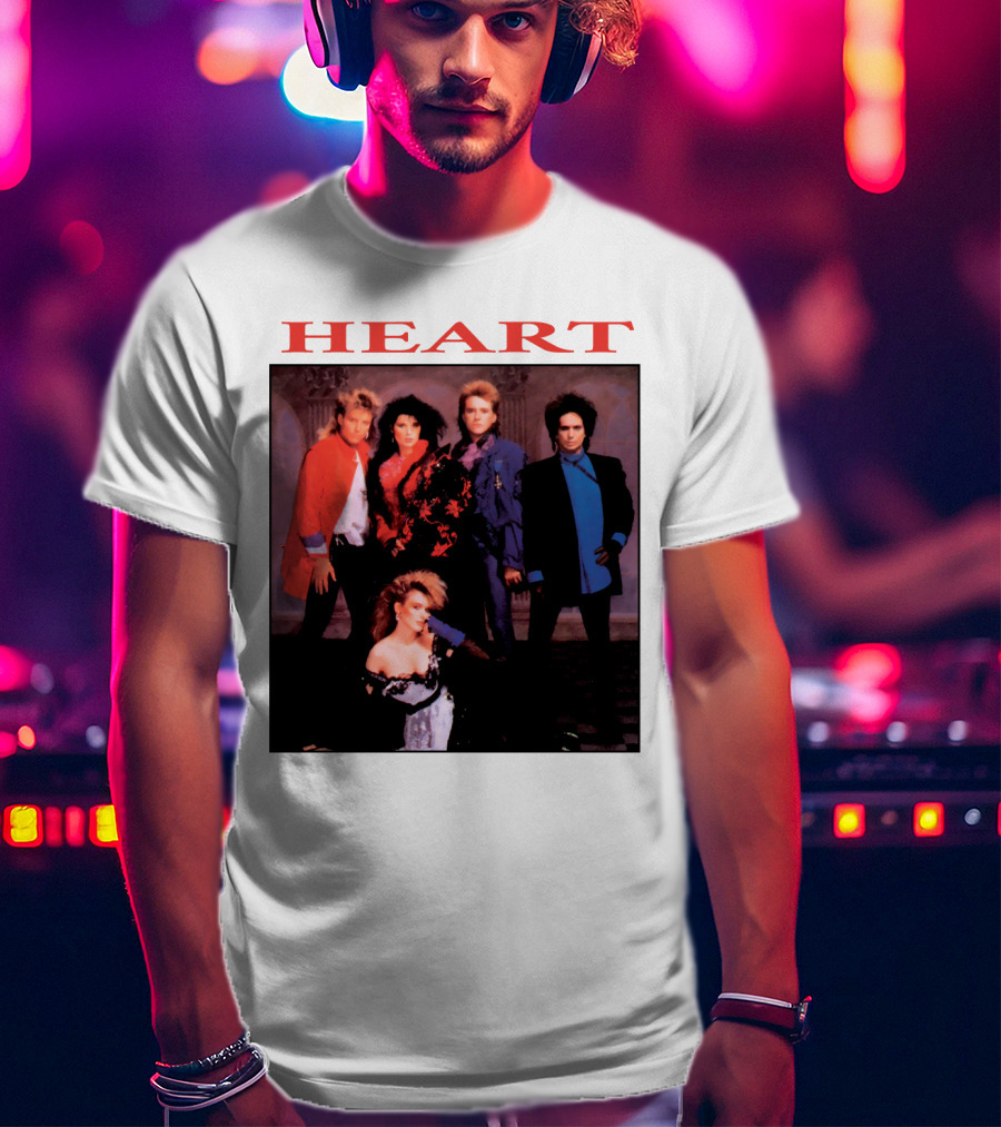 Heart Band Group Members Photograph T-Shirt