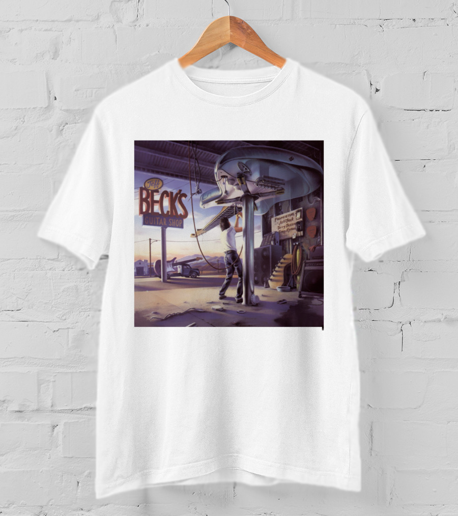 Jeff Beck Guitar Shop Playing On Air Performance Guitar Gig T-Shirt