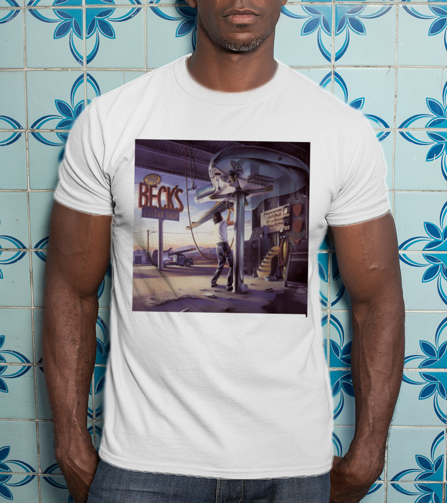 Jeff Beck Guitar Shop Playing On Air Performance Guitar Gig T-Shirt