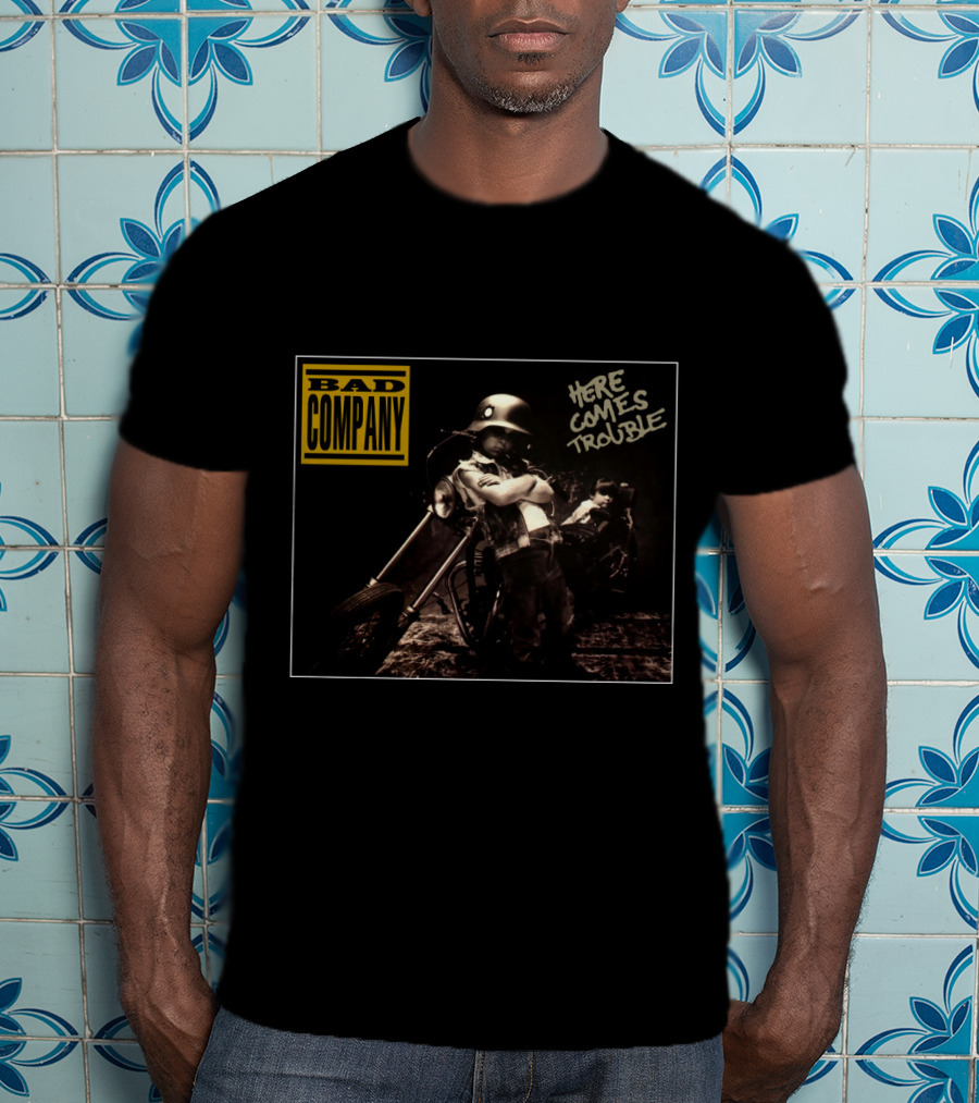 Bad Company Here Comes Trouble Motorcycle Kid T-Shirt
