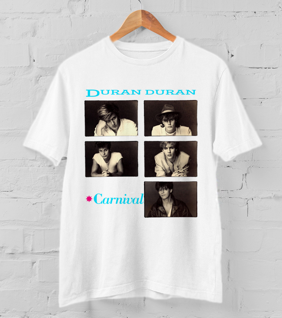 Duran Duran Carnival Album Cover Vintage Black And White Photos T-Shirt