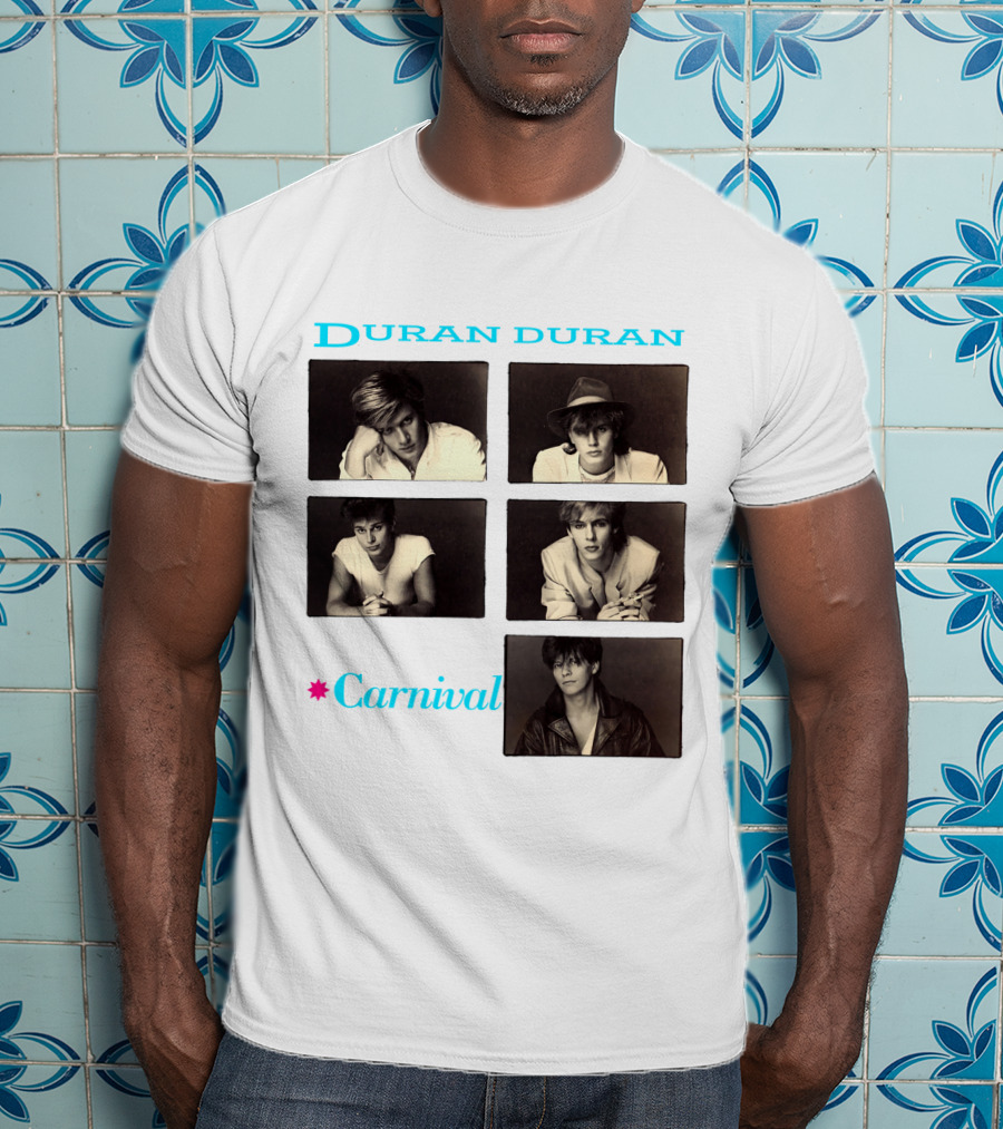 Duran Duran Carnival Album Cover Vintage Black And White Photos T-Shirt