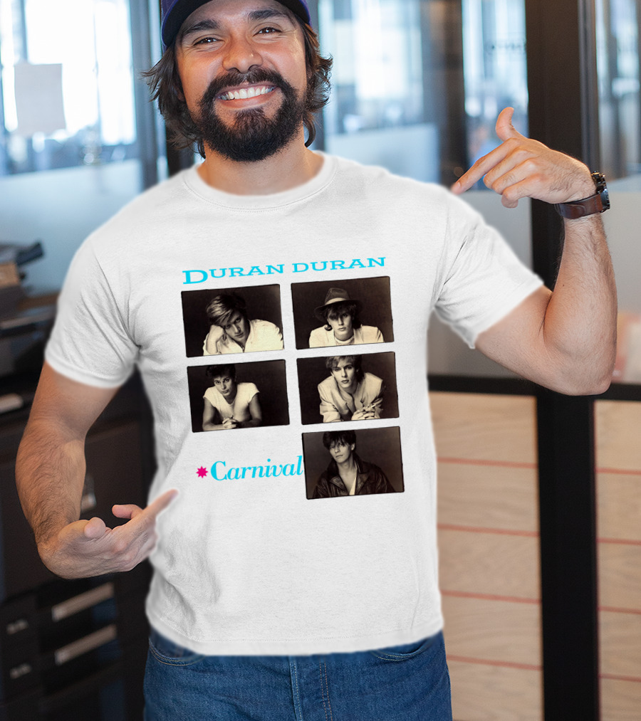 Duran Duran Carnival Album Cover Vintage Black And White Photos T-Shirt