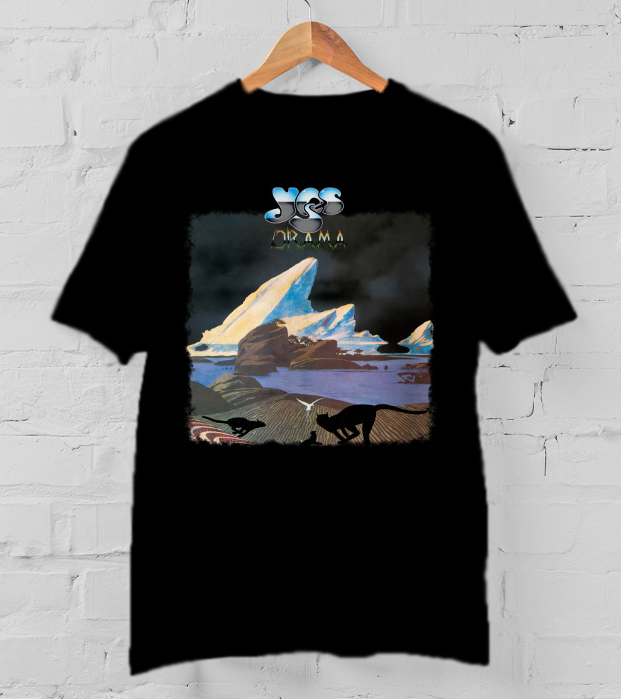 Yes Drama Album Art With Iceberg Landscape And Silhouetted Animals T-Shirt