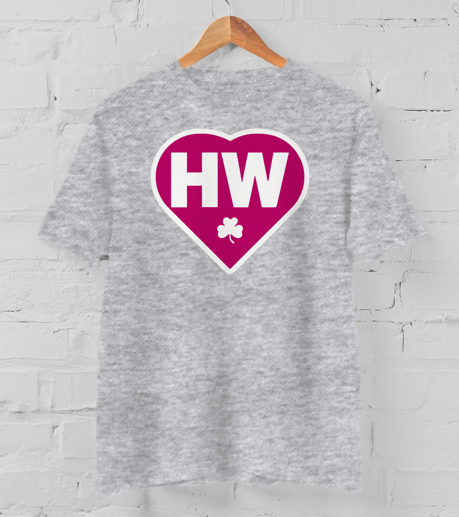 HW Heart With Shamrock Icon Celtics T-Shirt