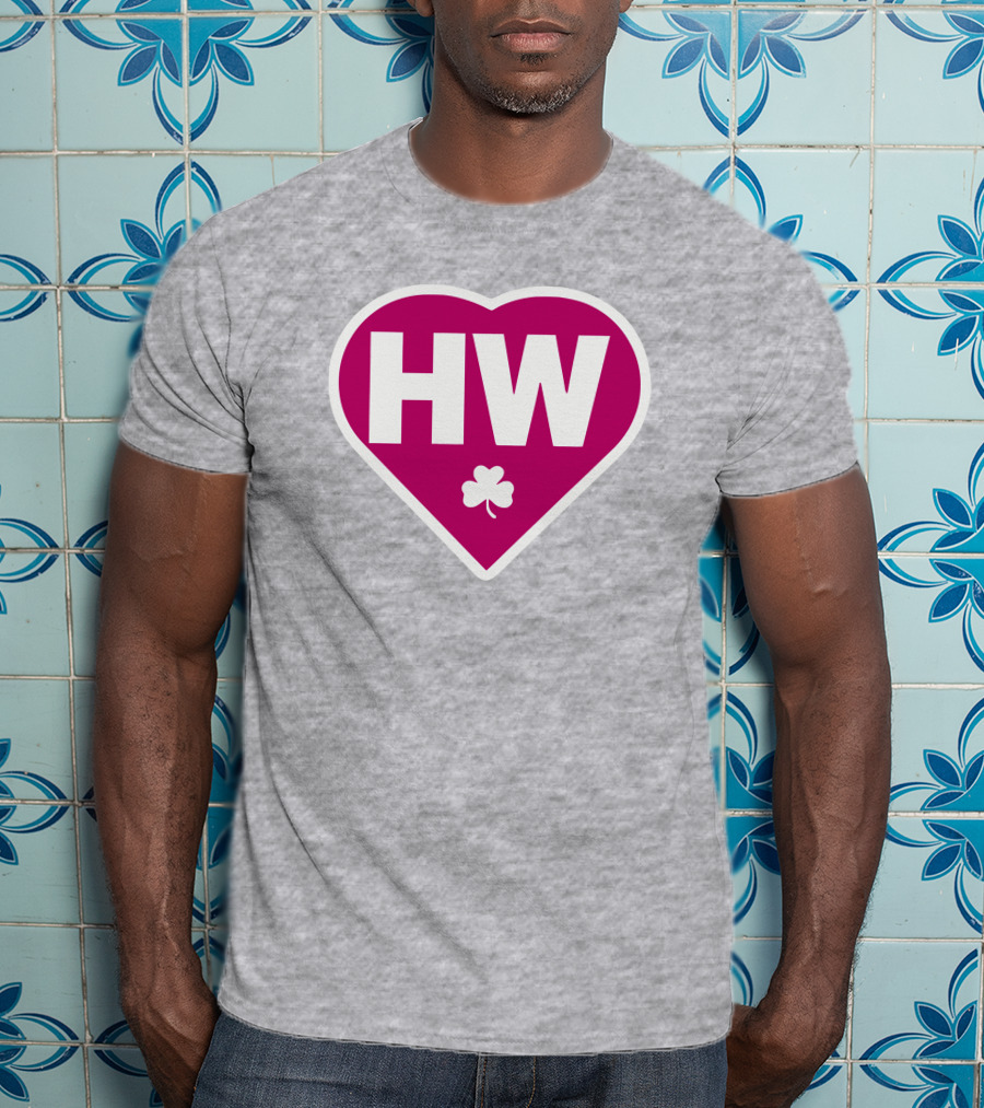 HW Heart With Shamrock Icon Celtics T-Shirt