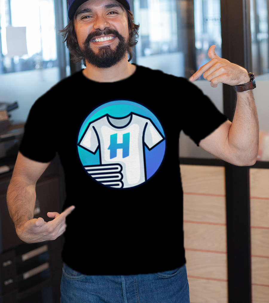 Hafrito H Logo On Shirt With Folded Laundry T-Shirt