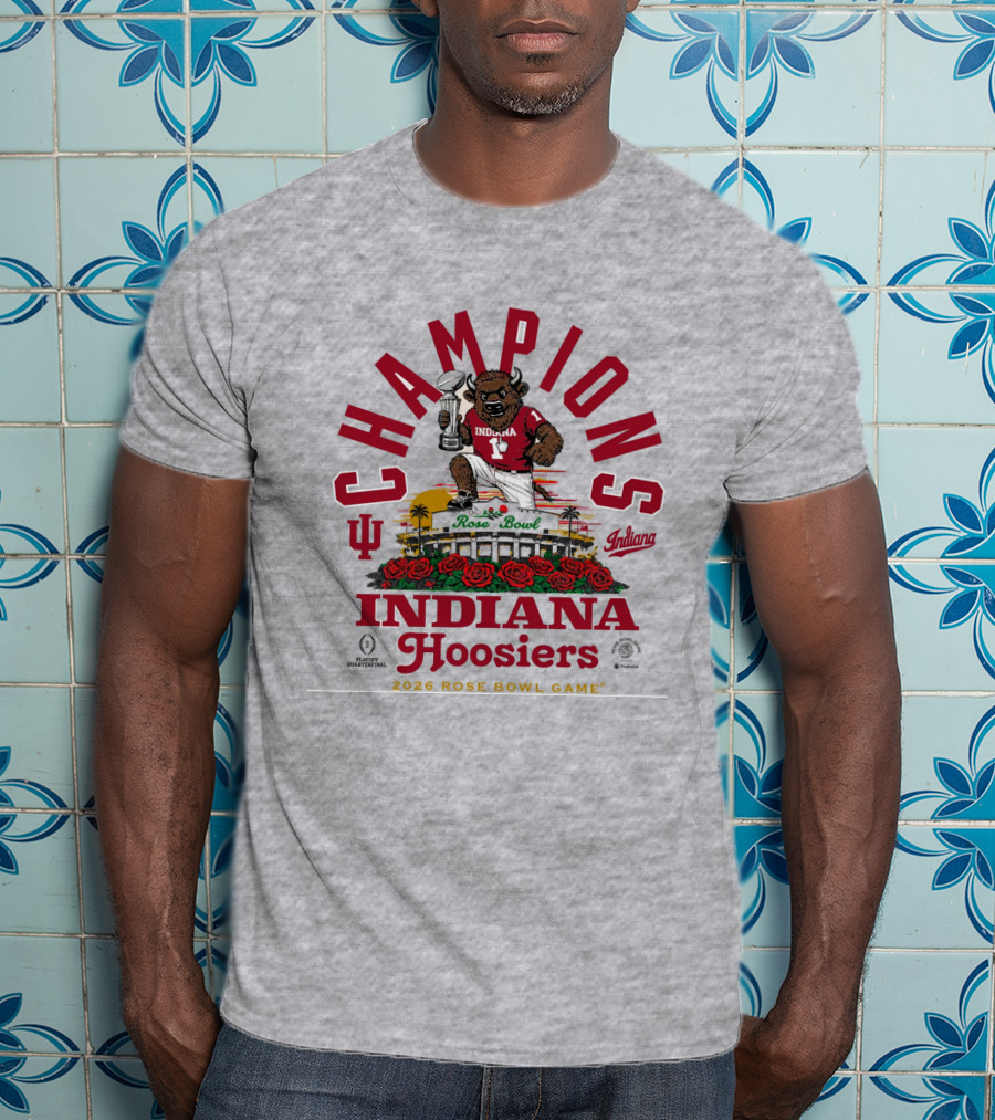 Indiana Hoosiers Bison 2026 Rose Bowl Champions Game Iu Rose Bowl T-Shirt