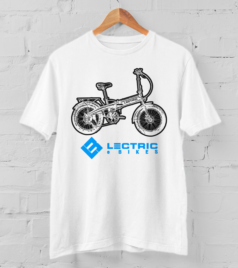 Lectric E Bikes Ride USA Retro Foldable Electric Bicycle T-Shirt