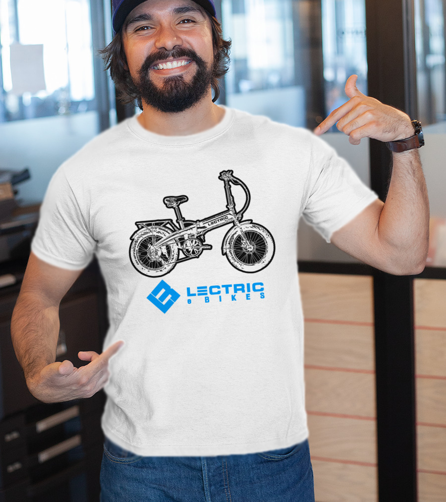 Lectric E Bikes Ride USA Retro Foldable Electric Bicycle T-Shirt