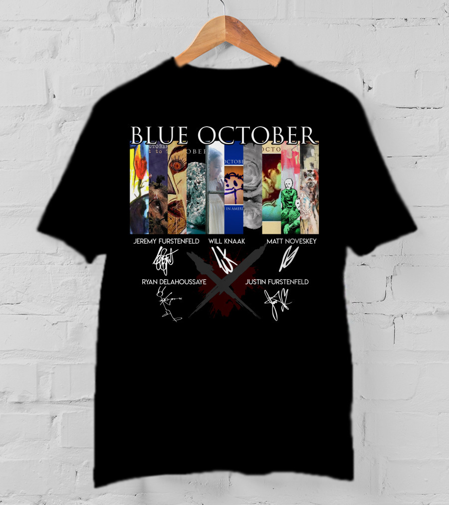 Blue October Jeremy Furstenfeld Will Knaak Matt Noveskey Ryan Delahoussaye Justin Furstenfeld T-Shirt