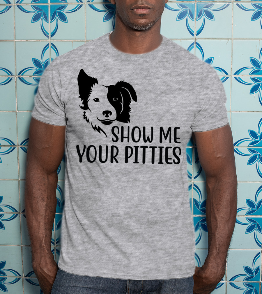 Show Me Your Pitties Dog Face Silhouette T-Shirt