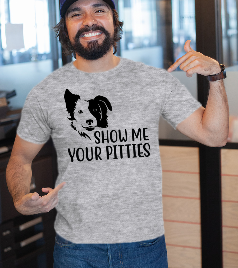 Show Me Your Pitties Dog Face Silhouette T-Shirt