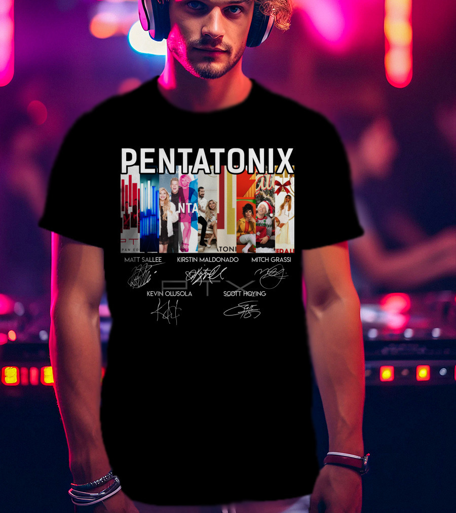Pentatonix Matt Sallee Kirstin Maldonado Mitch Grassi Kevin Olusola Scott Hoying T-Shirt