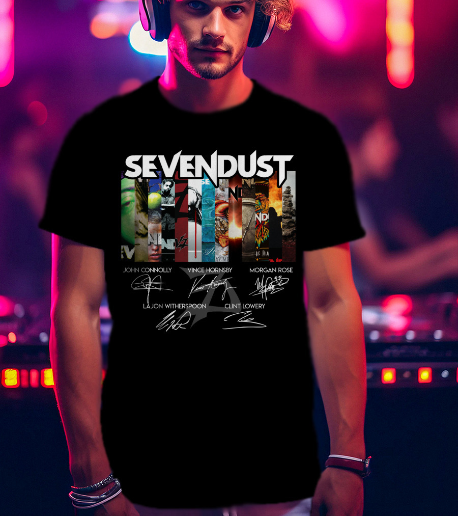 Sevendust John Connolly Vince Hornsby Morgan Rose Lajon Witherspoon Clint Lowery T-Shirt