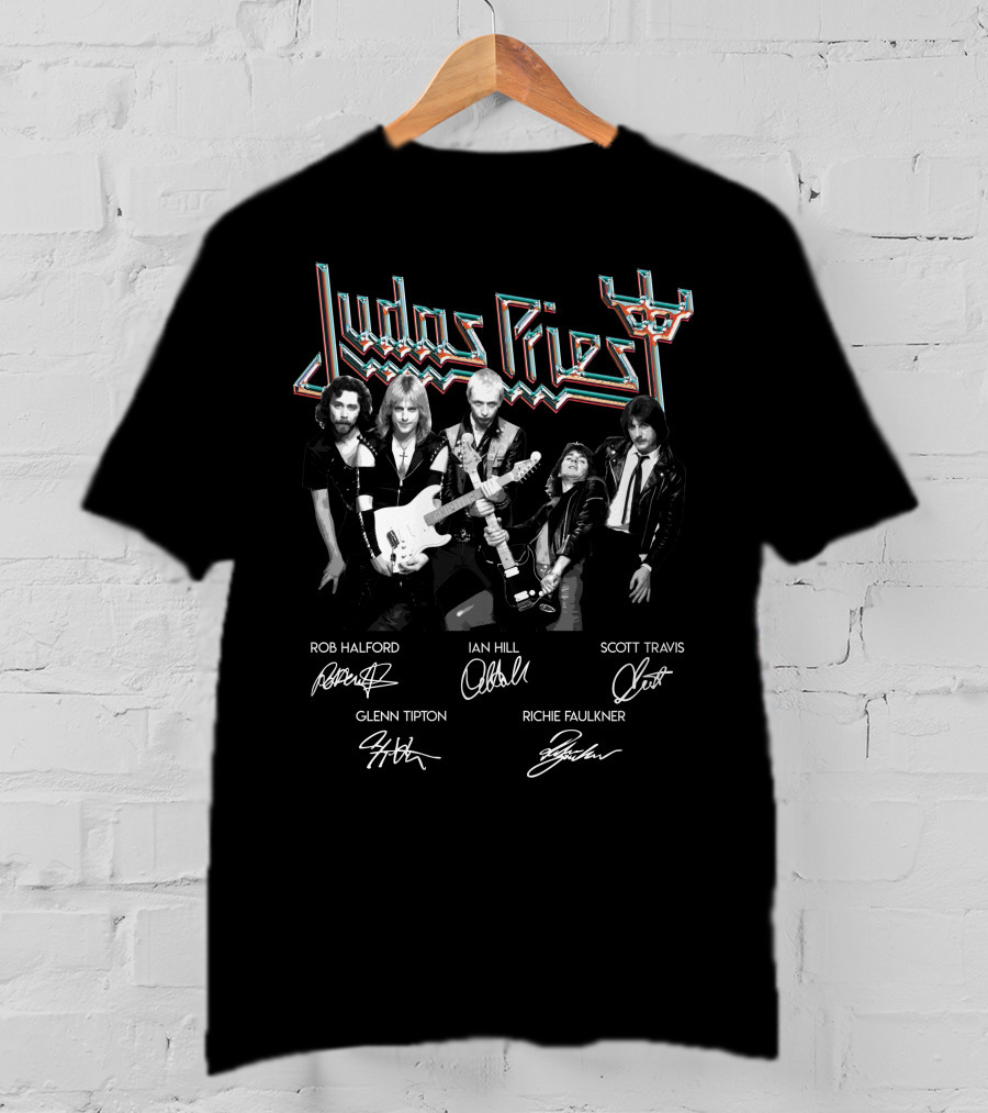 Judas Priest Rob Halford Ian Hill Scott Travis Glenn Tipton Richie Faulkner T-Shirt