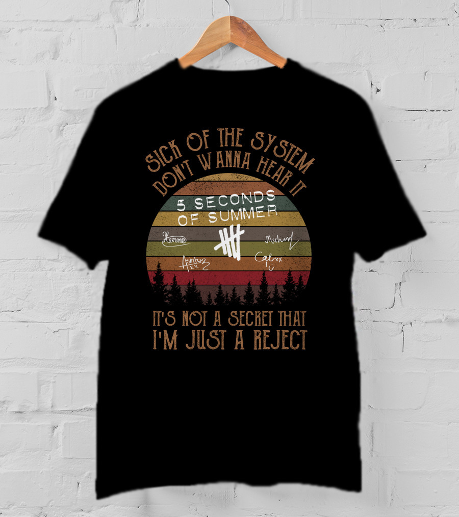 Seconds Of Summer Sick Of The System I'm Just A Reject T-Shirt
