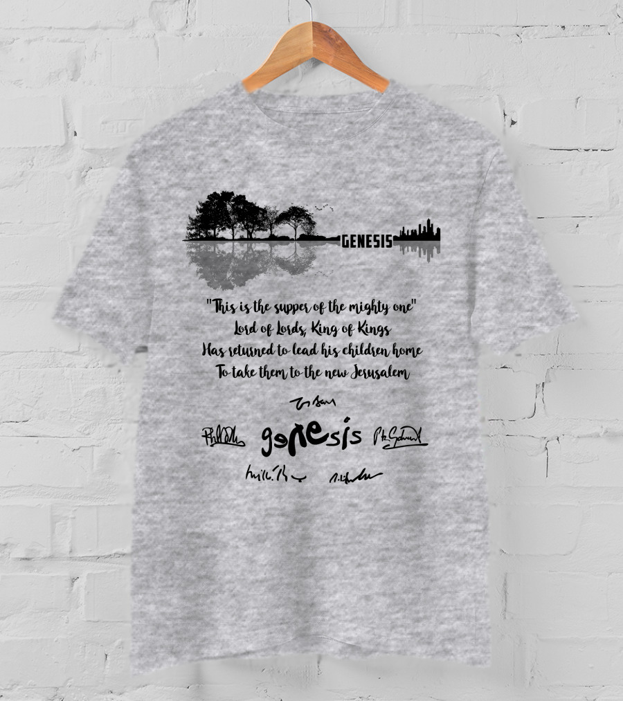 Genesis Cityscape Reflection Mighty One Lord Of Lords King Of Kings Return New Jerusalem T-Shirt