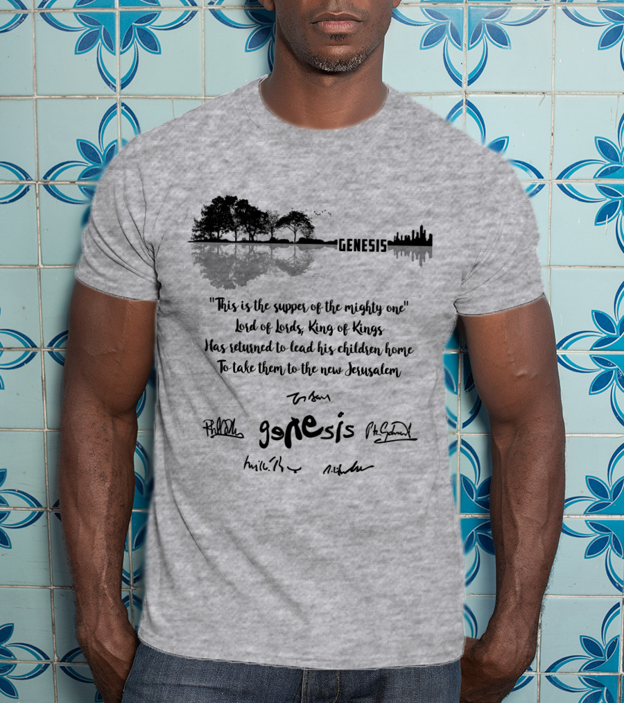 Genesis Cityscape Reflection Mighty One Lord Of Lords King Of Kings Return New Jerusalem T-Shirt