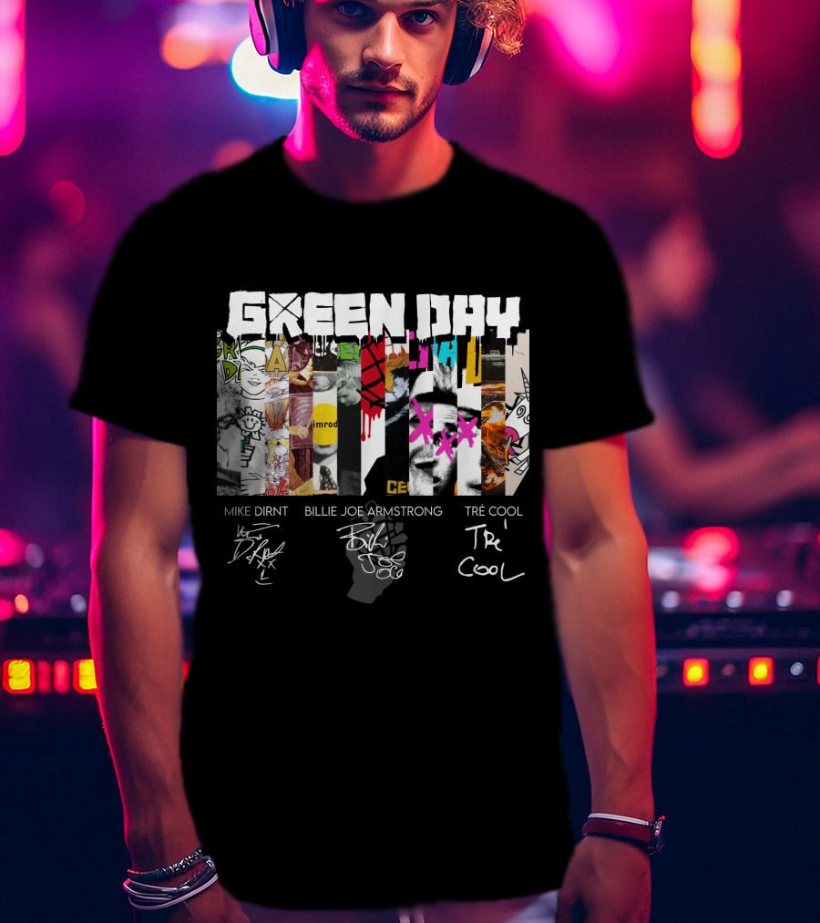 Green Day Mike Dirnt Billie Joe Armstrong Tré Cool T-Shirt