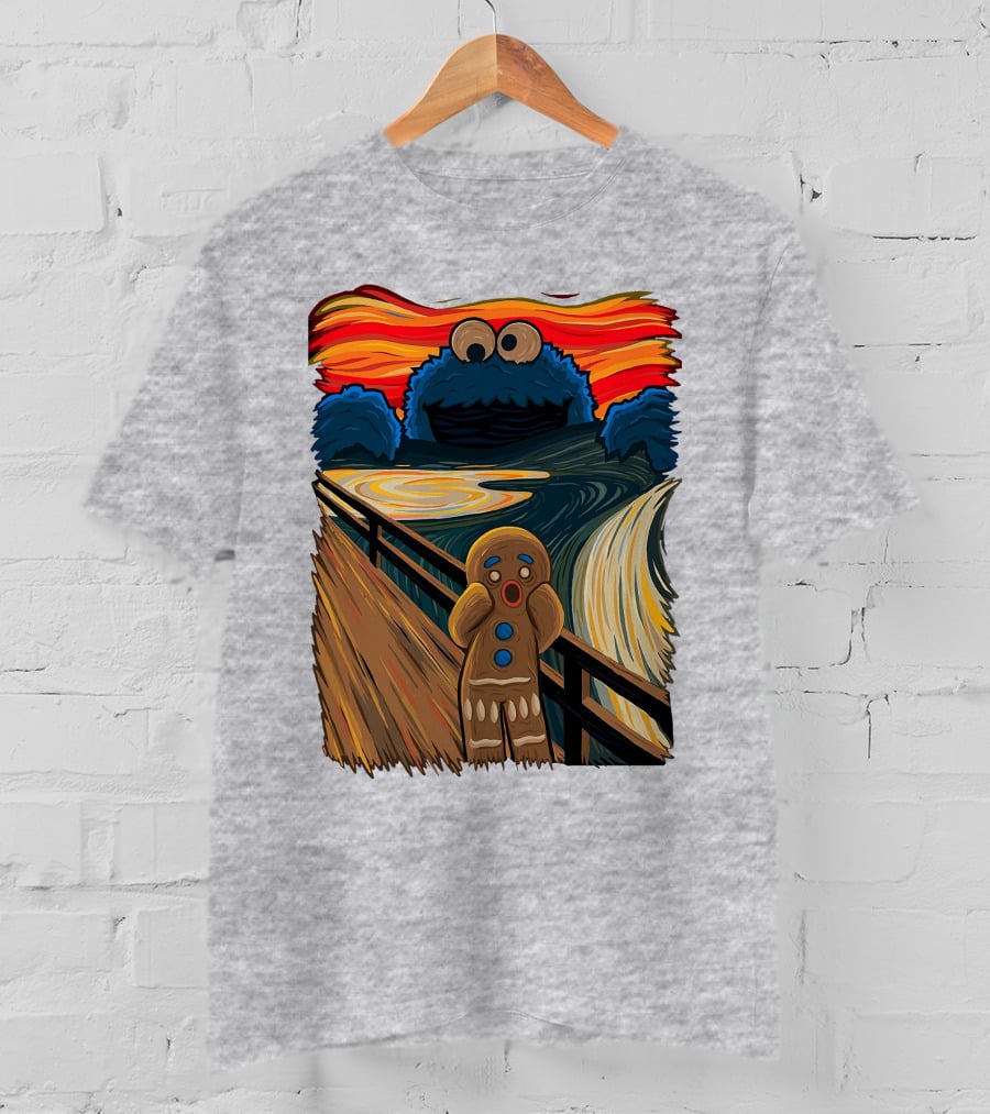 The Scream Cookie Monster Gingerbread T-Shirt
