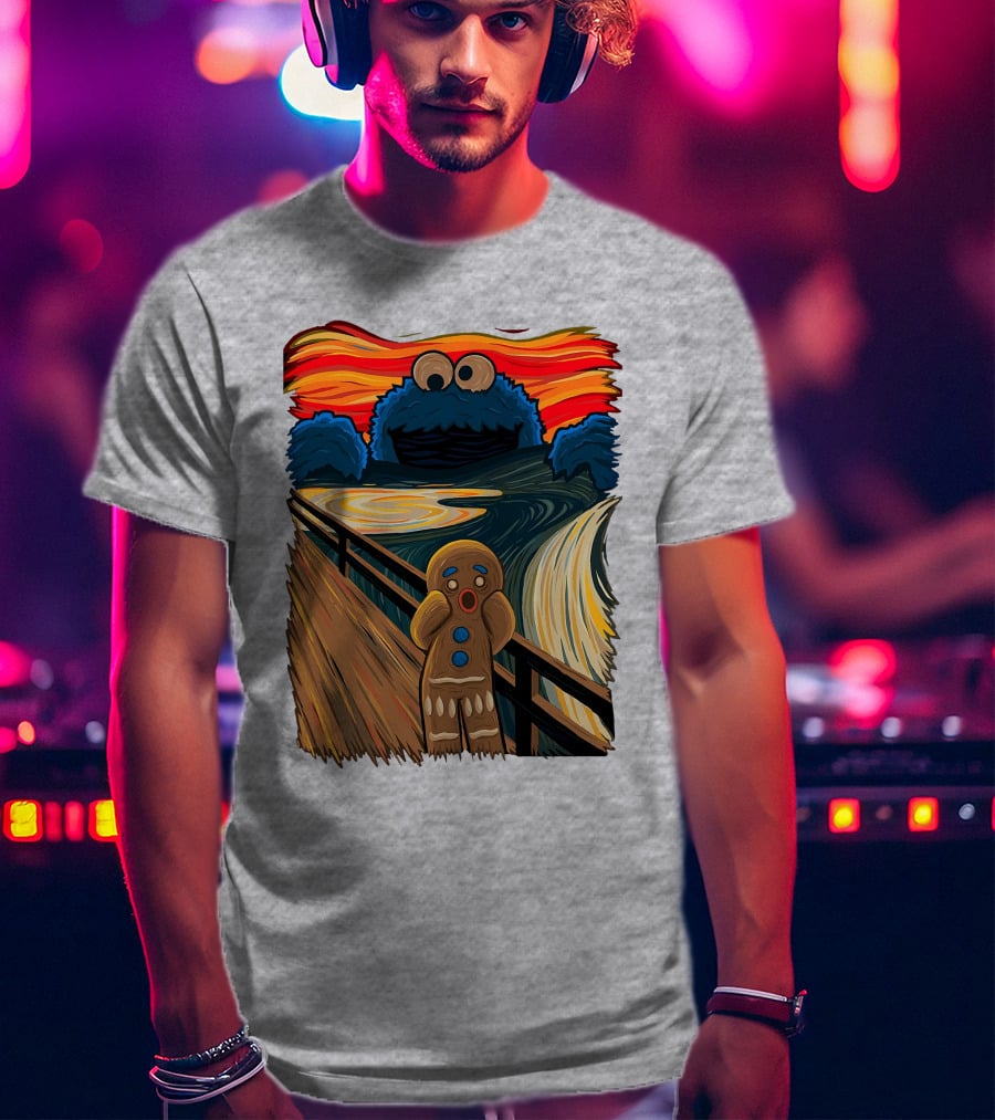 The Scream Cookie Monster Gingerbread T-Shirt