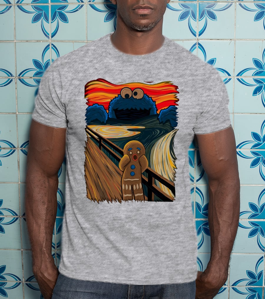 The Scream Cookie Monster Gingerbread T-Shirt