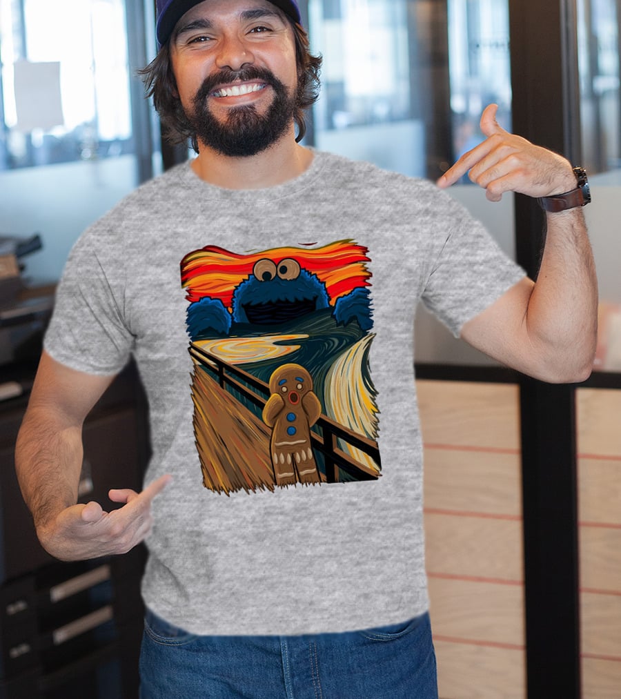 The Scream Cookie Monster Gingerbread T-Shirt