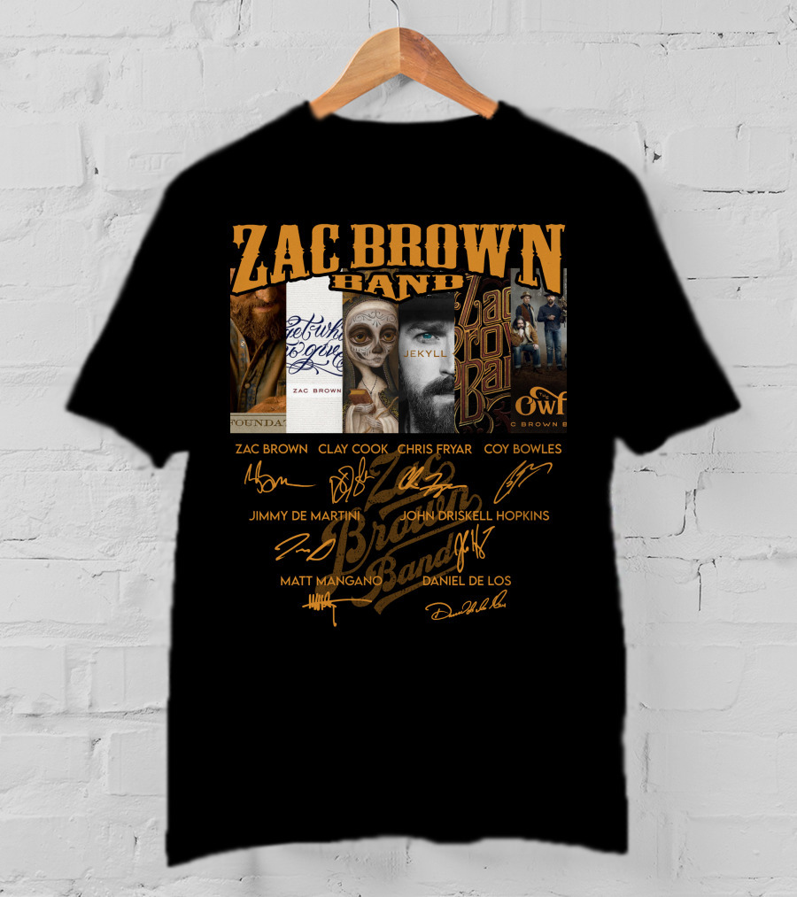 Zac Brown Band Jekyll And Hyde Album Art And Signatures T-Shirt