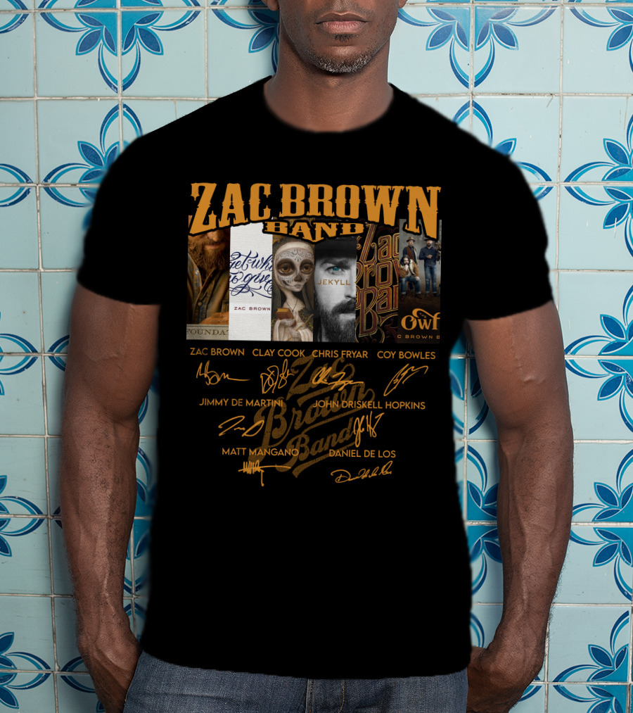 Zac Brown Band Jekyll And Hyde Album Art And Signatures T-Shirt