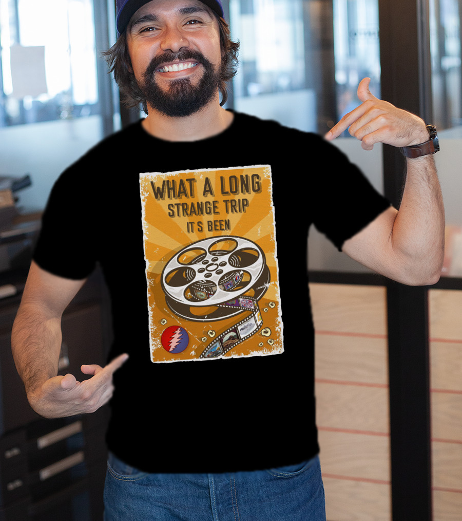 What A Long Strange Trip It's Been Grateful Dead Film Reel T-Shirt