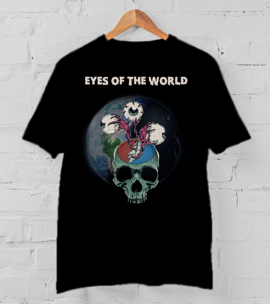 Eyes Of The World Skull Earth Grateful Dead T-Shirt